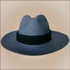 Panama Cuenca Hat - Fedora Light Blue - (Grade 3-4)