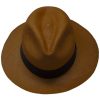 Panama Cuenca Hat - Fedora Mustard (Grade 3-4)